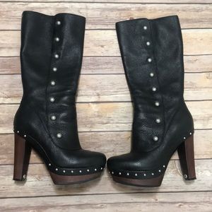 UGG Cosima thigh high leather studded boots